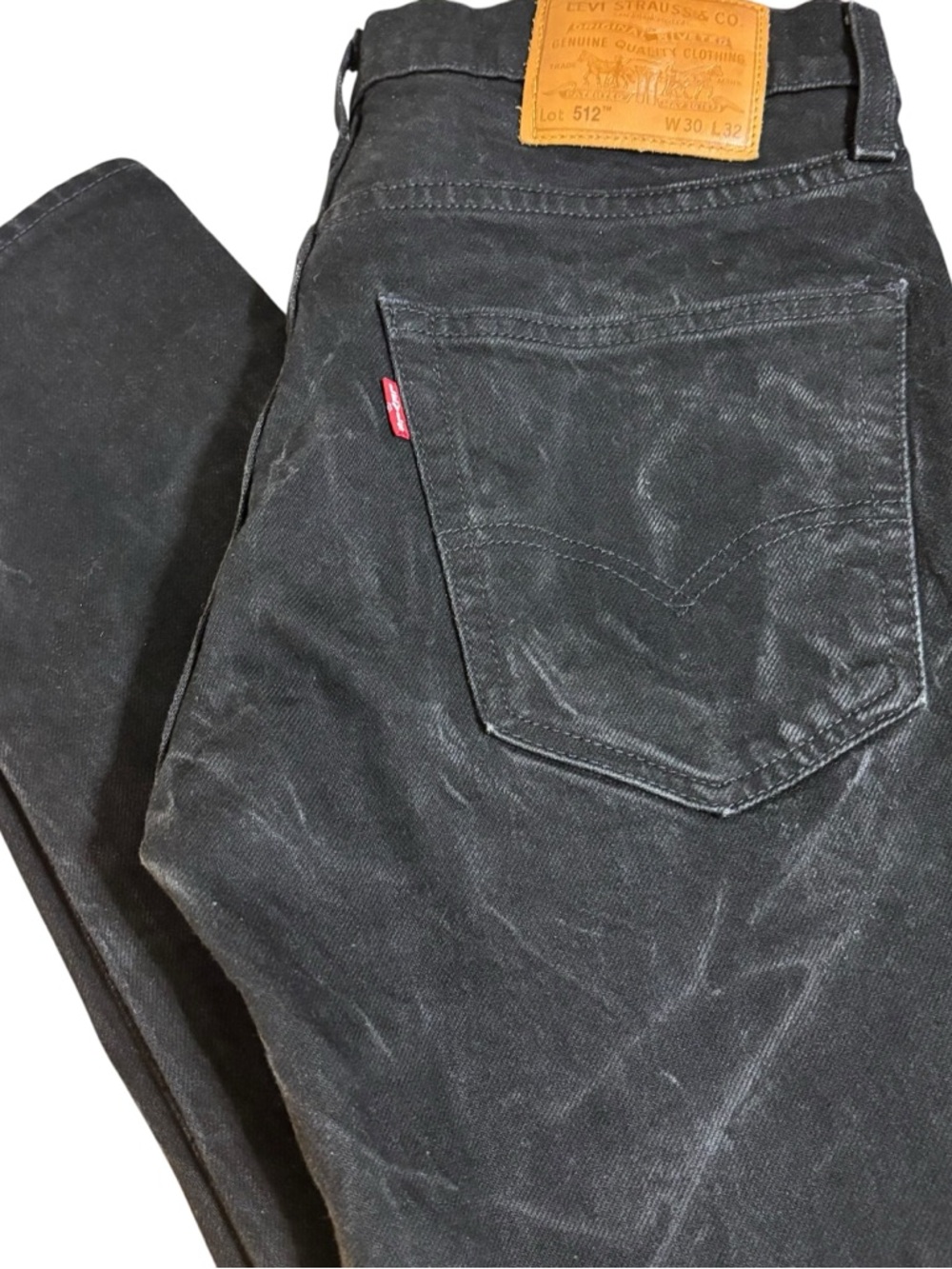 Levi's Premium 512 Slim Taper – Washed Black/Charcoal – Big E – W30 L32